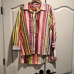 Multicolor Striped Button Down Shirt